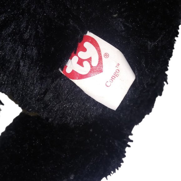 Congo the Gorilla Ty Beanie Babies Multiple Errors Ear Tag-No Red Star /Tush Tag - Picture 6 of 8